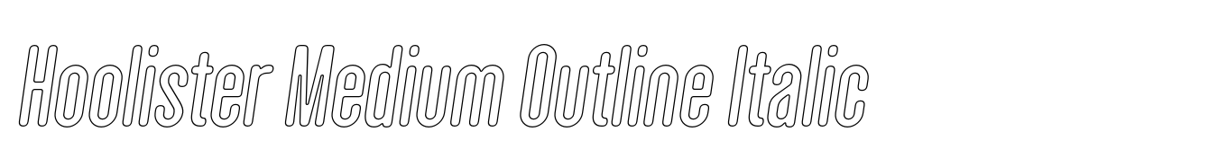 Hoolister Medium Outline Italic